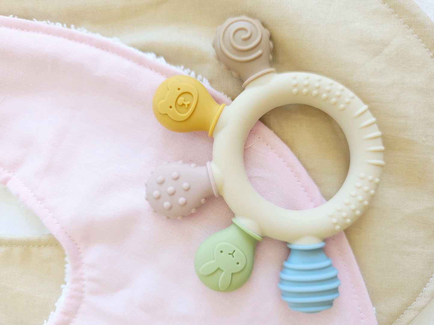 Silicone Baby Teether - Neutral
