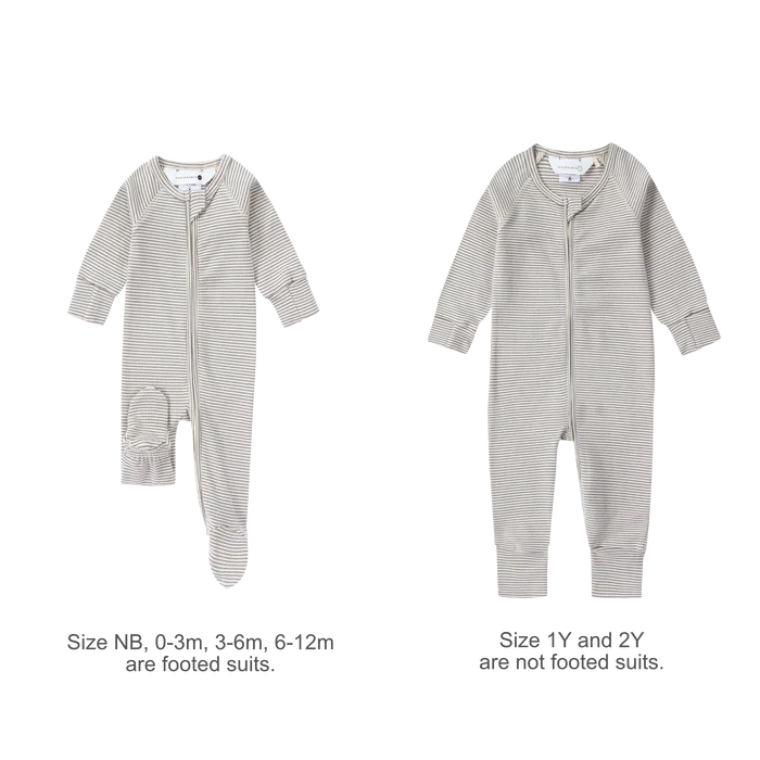 ORGANIC ZIP GROWSUIT L/S P. PLATINUM